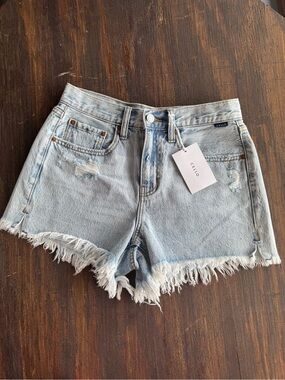 Cello Light Wash Distressed Denim  Harvey Cutoff Shorts